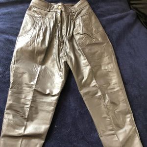Toffs size 8 Vintage 1980 Genuine Leather Pants